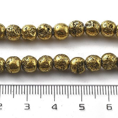 Гальванические бусины из натуральной лавы G-A251-B01-01D-1