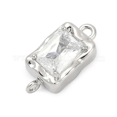 Латунные застежки из прозрачного кубического циркония с микропаве KK-P291-40P-1