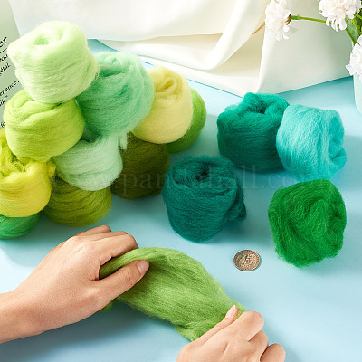 75г 15-х цветная шерстяная ровница для валяния&nbsp;DIY-TA0011-31B-1