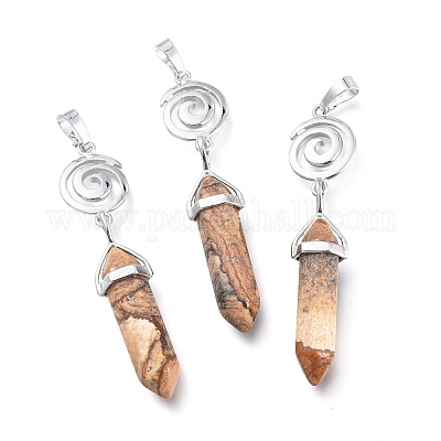 Большие кулоны с изображением яшмы G-D0021-01P-02-1