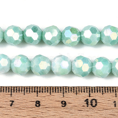 Антикоррозийные гальванические стеклянные бусины EGLA-T021-8mm-15-11-1