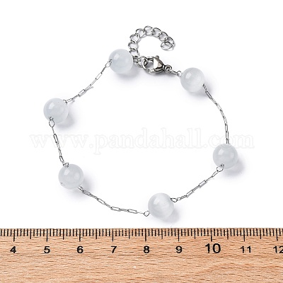 Браслеты-цепочки из нержавеющей стали 304 BJEW-C094-01P-06-1