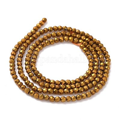 Стеклянные бусины с гальваническим покрытием  GLAA-H021-01A-FP04-1