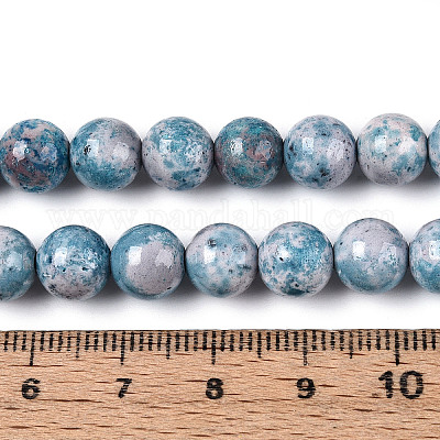 Окрашенные синтетические нити окаменелых бусин G-T139-8mm-66G-1