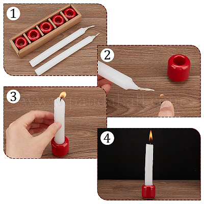 Фарфоровый подсвечник DJEW-WH0015-24A-1