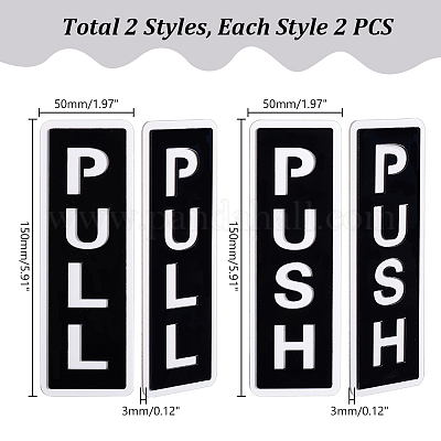 4 шт. 2 стиля самоклеящиеся акриловые дверные таблички AJEW-GA0006-91A-1