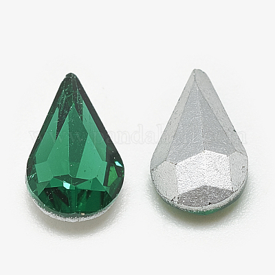 Заостренные заднее стекло горный хрусталь кабошоны RGLA-T082-5x8mm-15-1