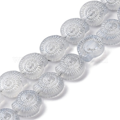 Стеклянные бусины с гальваническим покрытием  EGLA-F164-PL01-1