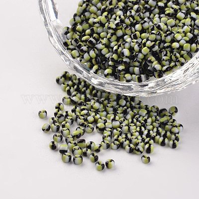 12/0 непрозрачные цвета просачиваться стеклянные бусины SEED-M008-C39-1