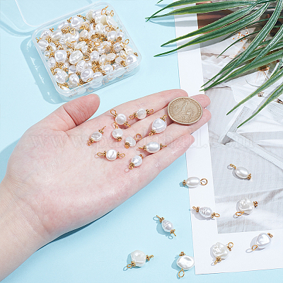 100 шт. 10 стиля АБС пластик имитация жемчуга подвески и соединительные подвески комплекты фурнитуры PALLOY-WR00021-1