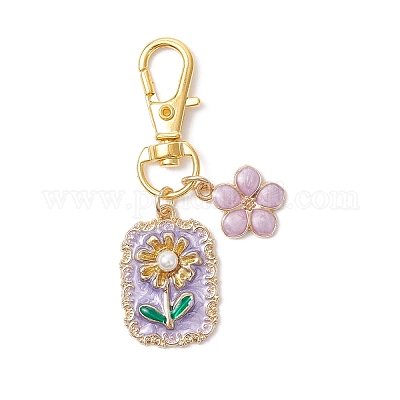 3 шт. подвеска из эмалевого сплава и пластикового жемчуга HJEW-JM04436-1