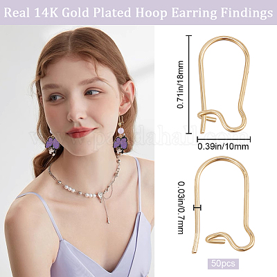 50 шт. латунные серьги-кольца FIND-BBC0003-28-1