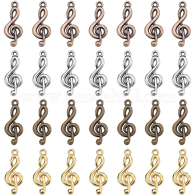 Подвески со скрипичным ключом из сплава в тибетском стиле FIND-SC0006-82-1