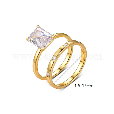 Простое серебряное кольцо с одним квадратным цирконом для женщин AG7275-2-1