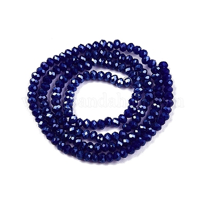 Стеклянные бусины с гальваническим покрытием  EGLA-A044-P1mm-A07-1