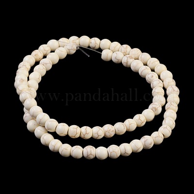 Синтетических нитей бирюзовые бусы TURQ-G106-6mm-02Q-1