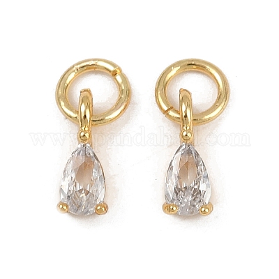 Латунные микро проложить кубического циркония подвески KK-Z120-05G-04-1