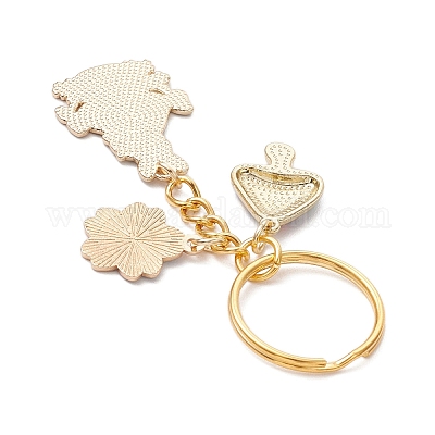 Брелки из сплава эмали KEYC-JKC01298-01-1