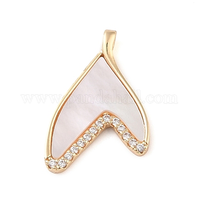 Латунные микропаве прозрачные подвески с фианитом KK-Q816-05G-01-1