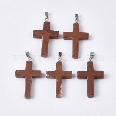 Природные красной яшмы подвески G-S358-001F-1