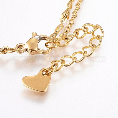 Браслеты-цепочки из нержавеющей стали 304 BJEW-I243-22G-A-1