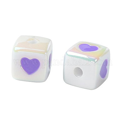 10 шт. непрозрачные акриловые эмалевые бусины ACRC-FS0001-02D-1