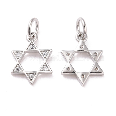 Латунные микропаве прозрачные кубические циркониевые подвески KK-G418-01P-1