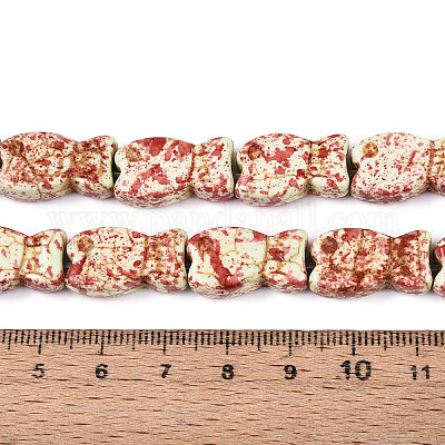 С напылением окрашенные синтетические бирюзовые бусинки TURQ-T004-16C-1