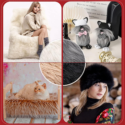 1 шт. искусственная шерстяная ткань для Рождества AJEW-GF0011-13E-1