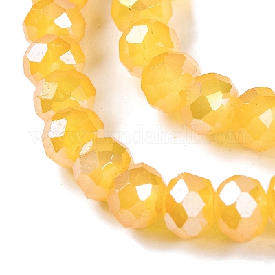 Запекание гальванических нитей стеклянных бусин DGLA-A039-J8mm-B13-1