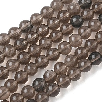 Натуральные ледяные обсидиановые бусинки G-P590-A03-6mm-01-1