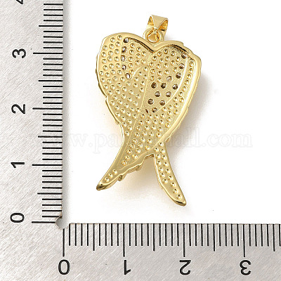 Реечное покрытие латунь с подвесками из кубического циркония KK-Z086-14G-02-1