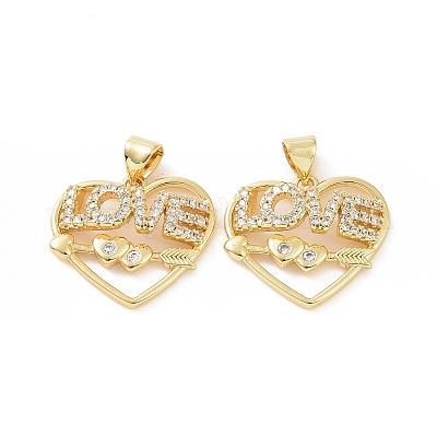 Латунные микро проложить кубического циркония подвески ZIRC-P106-07G-1