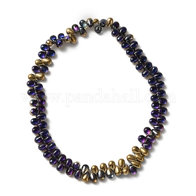 Гальванические стеклянные бусины GLAA-WH0023-29I-1