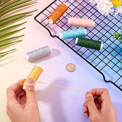 6 рулон плоских вощеных полиэфирных шнуров 6 цветов YC-TA0001-08B-1