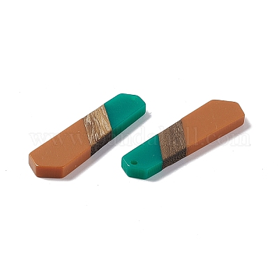 Подвески из непрозрачной смолы и ореха RESI-M027-06J-1