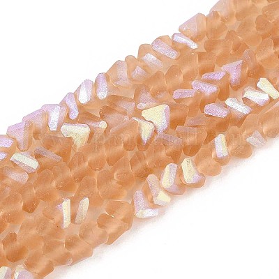 Матовые прозрачные стеклянные бусины GLAA-N054-4mm-04-1