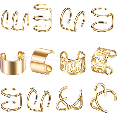 6 шт. 6 стиля аксессуаров для волос из сплава со стразами&nbsp;EJEW-WH20005-003G-1