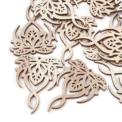 Неокрашенные деревянные большие подвески&nbsp;LS-X-WOOD-T008-26-1