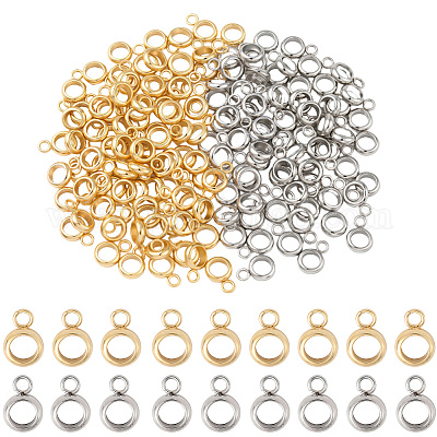 200 шт. 2-х цветные дужки из нержавеющей стали 201 STAS-BBC0008-24-1