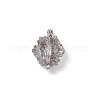 5 шт. 5-цветные подвески-снежинки из гальванического стекла PALLOY-JF04342-02-1