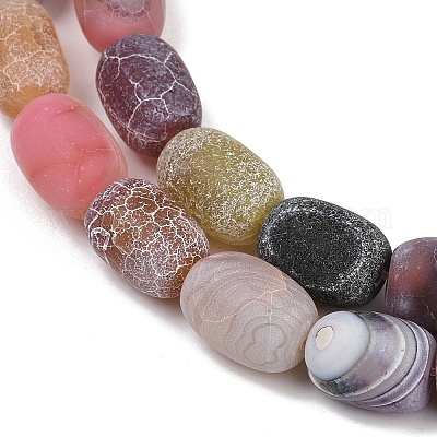 Естественные выветрившиеся агатовые бусины G-NH0047-B07-02-1