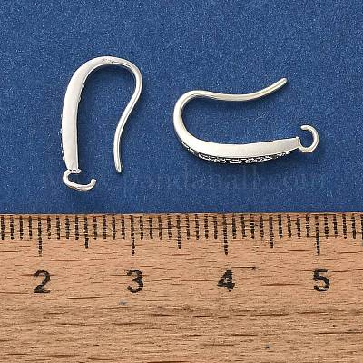 Стойка покрытие латунь микропаве прозрачный кубический цирконий крючки для сережек KK-A231-06S-1