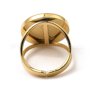 Настройки колец для открытых манжет из нержавеющей стали 304 RJEW-Z018-41G-1