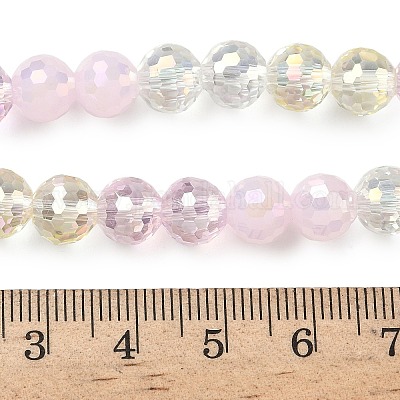 Стеклянные бусины с гальваническим покрытием  EGLA-D300-06-8mm-13-1