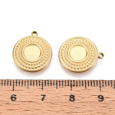 Оправы для подвесок из нержавеющей стали 304 в виде кабошонов STAS-T067-10G-1