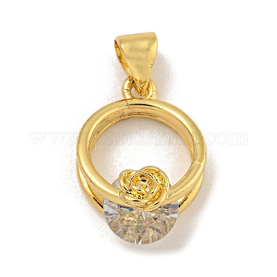 Стойки обшивки латунь микро проложить Циркон подвеску KK-C074-61G-1