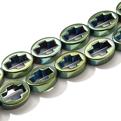 Гальванические нити из синтетических немагнитных гематитовых бусин G-L613-Z01-01H-1