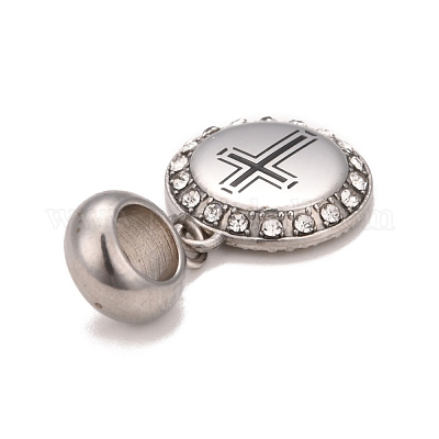 304 нержавеющая сталь хрустальные стразы европейские подвески-шармы STAS-F278-18P-1