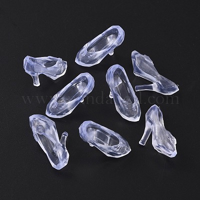 Прозрачные пластиковые мини-туфли на высоком каблуке DJEW-WH0038-72-1